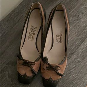 Salvatore Ferragamo Heels, Brown, Size 9